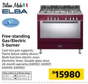 Elba Free Standing Gas/Electric 5 Burner