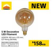 Radiant 5W Decorative LED Filament LED0114
