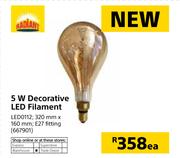 Radiant 5W Decorative LED Filament LED0112