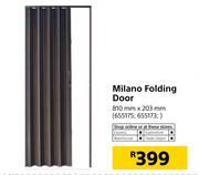 Milano Folding Door 810 x 203mm