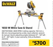 Dewalt 1650W Mitre Saw & Stand DW714STAND