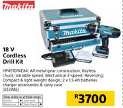 Makita 18V Cordless Drill Kit HP457DWEX4