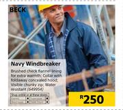 Beck Navy Windbreaker