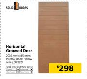 Solid Doors Horizontal Grooved Door-2032mm x 813mm