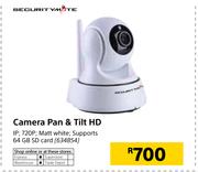 Securitymate Camera Pan & Tilt HD