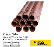 Copper Tube Class 0-15mm x 5500mm Each