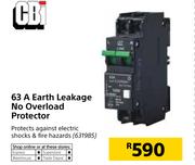 CBI 63A Earth Leakage No Overload Protector