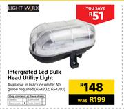 Light Worx Intergrated LED BUlk Head Utility Light