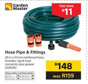 Garden Master Hose Pipe & Fittings-20m x 12mm