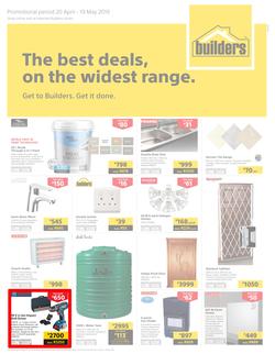 Builders Superstore KZN : The Best Deals On The Widest Range (20 Apr - 19 May 2019), page 1