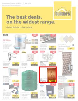 Builders Superstore KZN : The Best Deals On The Widest Range (20 Apr - 19 May 2019), page 1