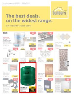 Builders Superstore KZN : The Best Deals On The Widest Range (20 Apr - 19 May 2019), page 1