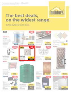 Builders Superstore KZN : The Best Deals On The Widest Range (20 Apr - 19 May 2019), page 1