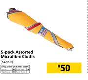 Assorted 5 Pack Microfibre Cloths