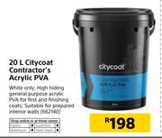 Citycoat Contractor's Acrylic PVA-20Ltr