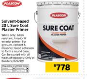 Plascon Solvent Based 20Ltr Sure Coat Plaster Primer