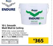Duram Endure 10Ltr Smooth Matt Wall & Ceiling