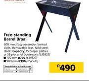 Megamaster Free Standing Brrrel Braai 700mm