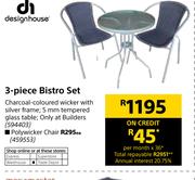 Designhouse 3 Piece Bistro Set