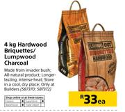 4kg Hardwood briquettes / Lumpwood Charcoal-Each