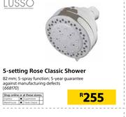 Lusso 5 Setting Rose Classic Shower