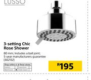 Lusso 3 Setting Chic Rose Shower