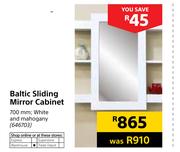 Baltic Sliding Mirror Cabinet 700mm