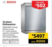 Bosch 12 Place Dishwasher SMS45J100Z