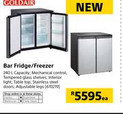 Goldair 240Ltr Bar Fridge/Freezer-Each
