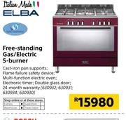 Elba Free Standing Gas/Electric 5 Burner