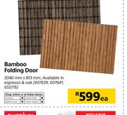 Bamboo Folding Door 2040mm x 813mm-Each