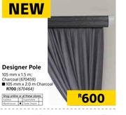 Designer Pole 105mm x 1.5m In Charcoal