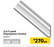 5 Pack Polystyrene Cornice-2m Each