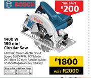 Bosch 1400 W 190mm Circular Saw GKS190
