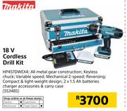 Makita 18V Cordless Drill Kit HP457DWEX4