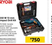 Ryobi 550W 13mm Impact Drill Kit