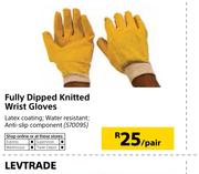 Evrigard Fully Dipped Knitted Wrist Gloves-Per Pair