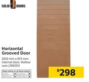 Solid Doors Horizontal Grooved Door-2032mm x 813mm