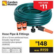 Garden Master Hose Pipe & Fittings-20m x 12mm