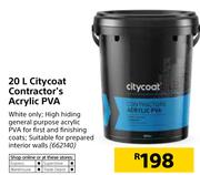 Citycoat Contractor's Acrylic PVA-20Ltr