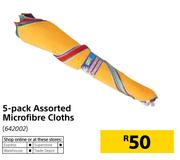 5 Pack Assorted Microfibre Cloths