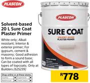 Plascon Solvent Based 20Ltr Sure Coat Plaster Primer