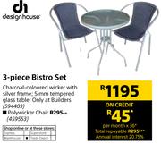 Design House 3 Piece Bistro Set
