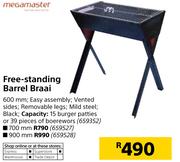 Megamaster Free Standing Barrel Braai 700mm
