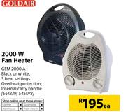 Goldair 2000W Fan Heater-Each