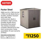 Keter Factor Shed-2080mm(h) x 1780mm(w) x 1955mm(d) 