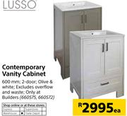 Lusso Contemporary Vanity Cabinet 600mm-Each