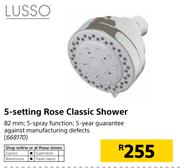 Lusso 5 Setting Rose Classic Shower
