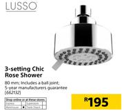 Lusso 3 Setting Chic Rose Shower