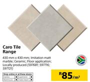 Caro Tile Range-430mm x 430mm Per Sqm